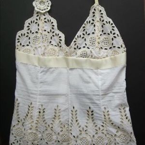 Toy G Italy Sexy Ivory Lacey Camisole Shell Italia